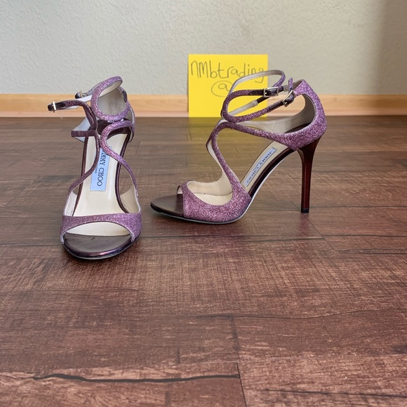 Champagne color Jimmy Choo strappy opentoe sandals